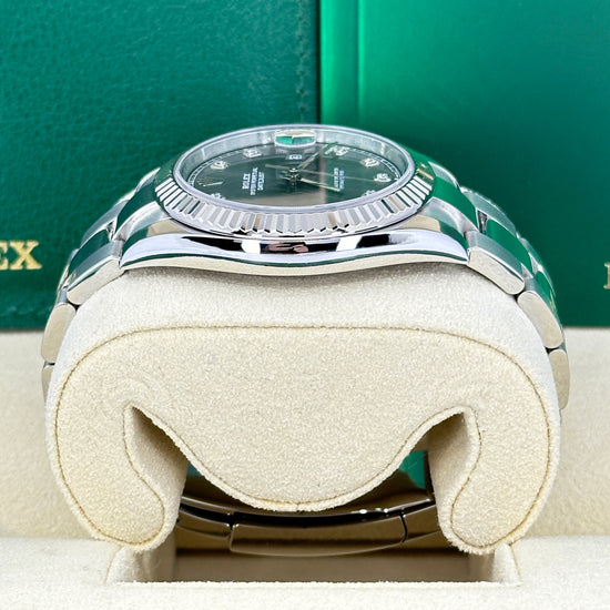 Pre-owned 2022Rolex Replica Watch Datejust 41, Stainless Steel and 18k White Gold, 41mm, 126334-0005
