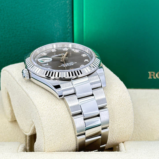 Pre-owned 2022Rolex Replica Watch Datejust 41, Stainless Steel and 18k White Gold, 41mm, 126334-0005
