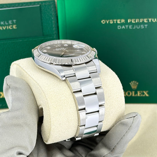 Pre-owned 2022Rolex Replica Watch Datejust 41, Stainless Steel and 18k White Gold, 41mm, 126334-0005