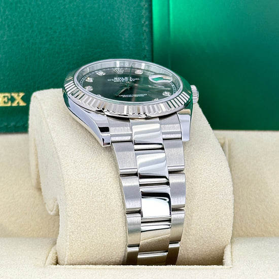 Pre-owned 2022Rolex Replica Watch Datejust 41, Stainless Steel and 18k White Gold, 41mm, 126334-0005