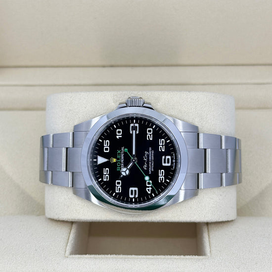 Pre-owned Rolex Replica Watch, Air-king, Black Arabic dial, 40mm, Oystersteel, Smooth, Oyster, 116900-0001