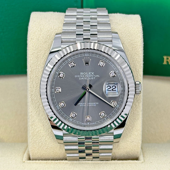 Pre-Owned Rolex Replica Watch Datejust 41, Slate diamond Dial, 41mm, 126334-0006 (2022/2023)