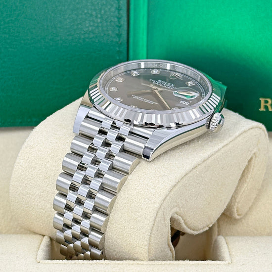 Pre-Owned Rolex Replica Watch Datejust 41, Slate diamond Dial, 41mm, 126334-0006 (2022/2023)