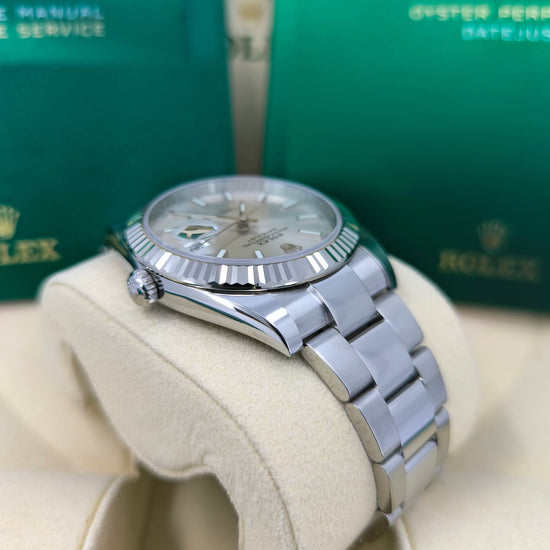Pre-owned Rolex Replica Watch Datejust 41, Stainless Steel and 18k White Gold, 41mm, 126334-0003