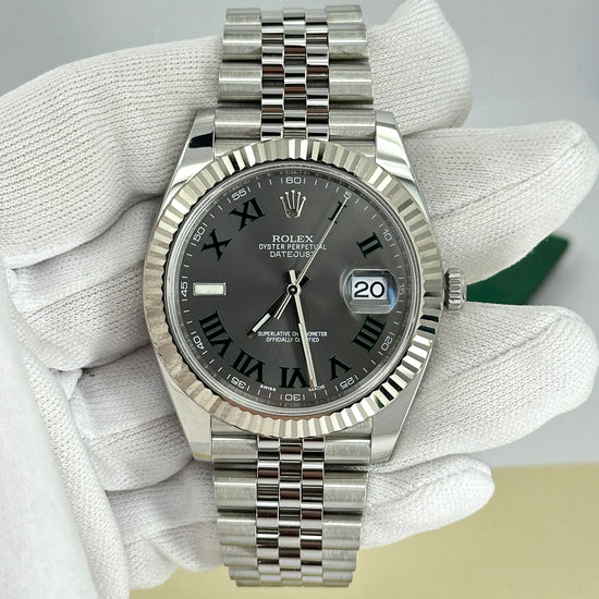 Pre-owned Rolex Replica Watch Datejust 41, Stainless Steel and 18k White Gold, 41mm, 126334-0022