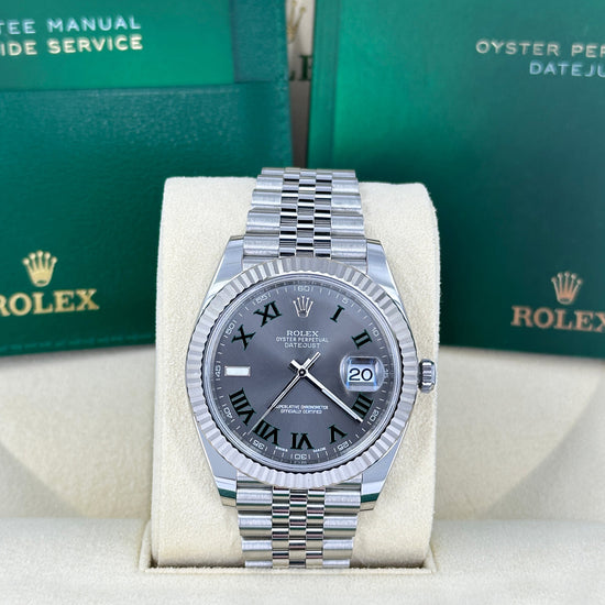 Pre-owned Rolex Replica Watch Datejust 41, Stainless Steel and 18k White Gold, 41mm, 126334-0022