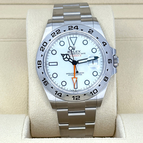 Pre-owned Rolex Replica Watch Explorer II, Oystersteel, 42mm, White dial, Oyster, 226570-0001