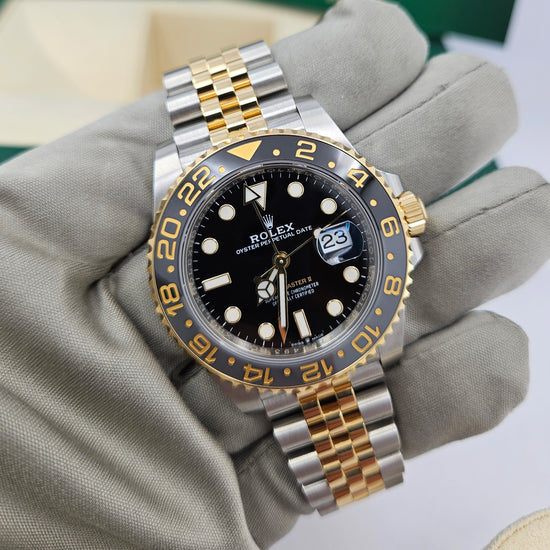 Pre-owned Rolex Replica Watch GMT-Master II, 40mm, Oystersteel and 18k Yellow Gold, 126713GRNR-0001