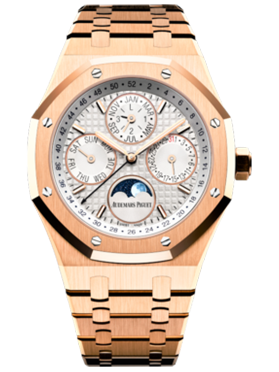 Replica Audemars Piguet Royal Oak Rose Gold Watch Perpetual Calendar 26574OR.OO.1220OR.01