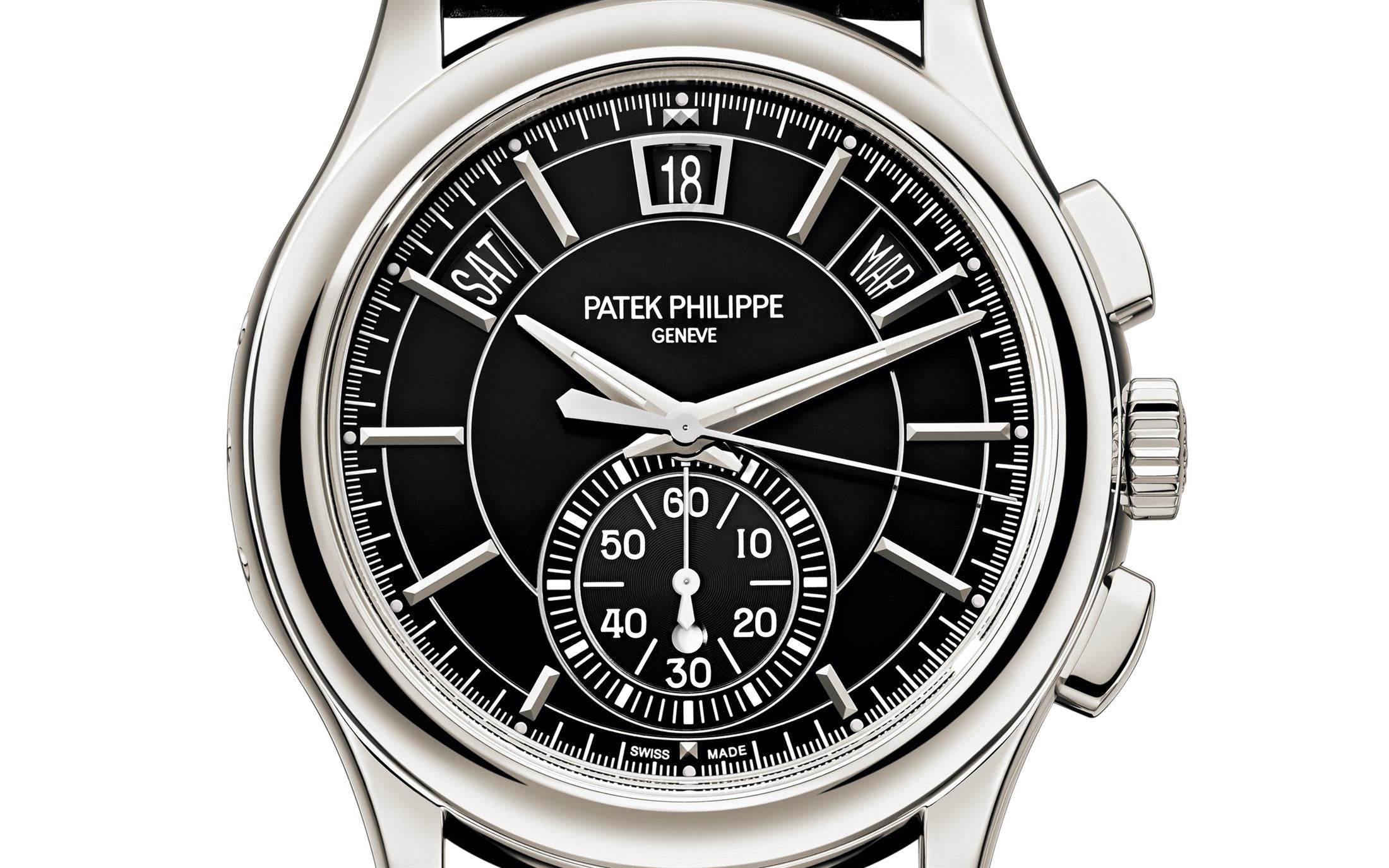 Replica Patek Philippe 5905P Annual Calendar Flyback Chronograph Platinum 42mm Automatic Luxury Watch