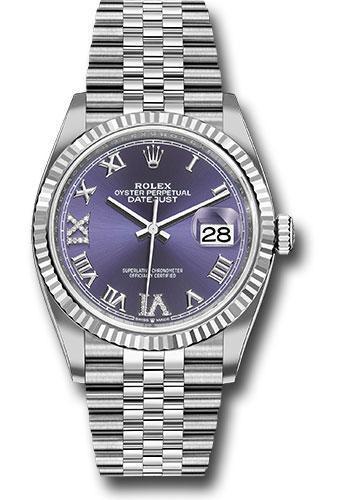 Replica Rolex Datejust 36mm Watch 126234 audr69j Purple Diamond Dial / Complete Set Box & Papers