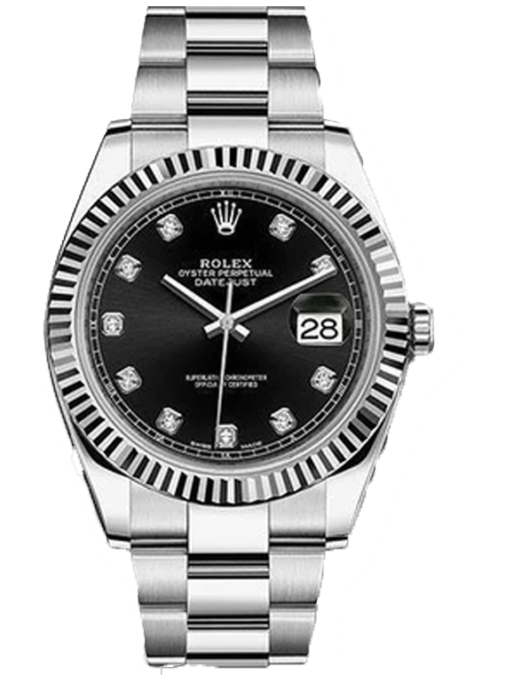 Replica Rolex Datejust 41mm Watch 126334 bkdj Black / Diamond Dial