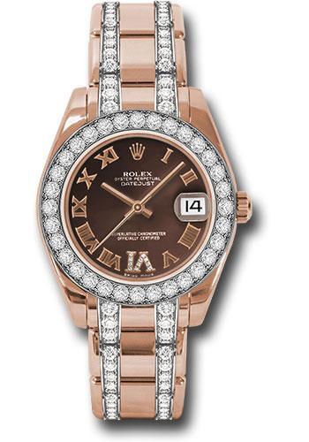 Replica Rolex Datejust Pearlmaster 34mm Watch: 81285 chodrdp