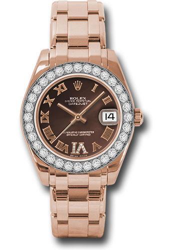 Replica Rolex Datejust Pearlmaster 34mm Watch: 81285 chodrp