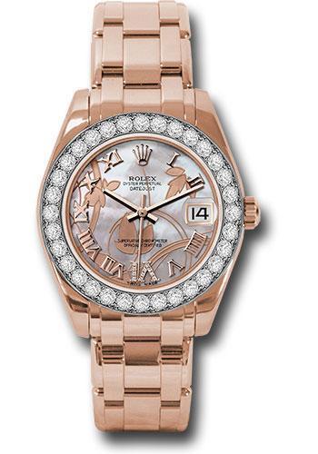 Replica Rolex Datejust Pearlmaster 34mm Watch: 81285 gdddrp
