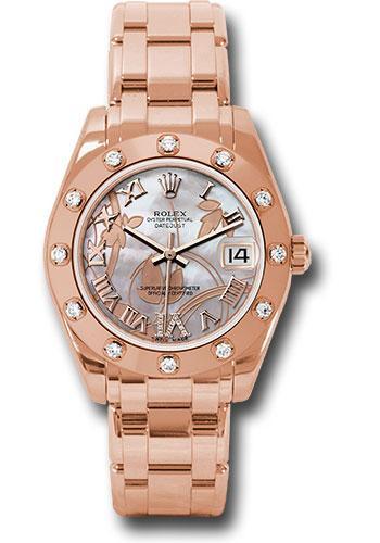 Replica Rolex Datejust Pearlmaster 34mm Watch: 81315 gdddr