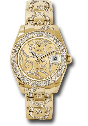 Replica Rolex Datejust Pearlmaster 34mm Watch: 81338 arabesque