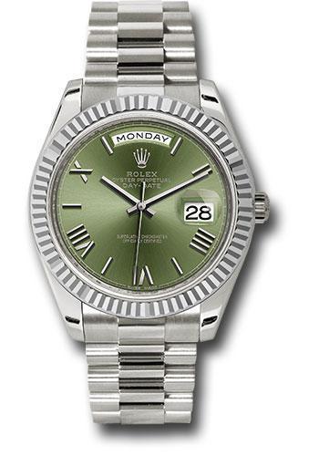 Replica Rolex Day-Date 40 Watch 228239 Olive Roman