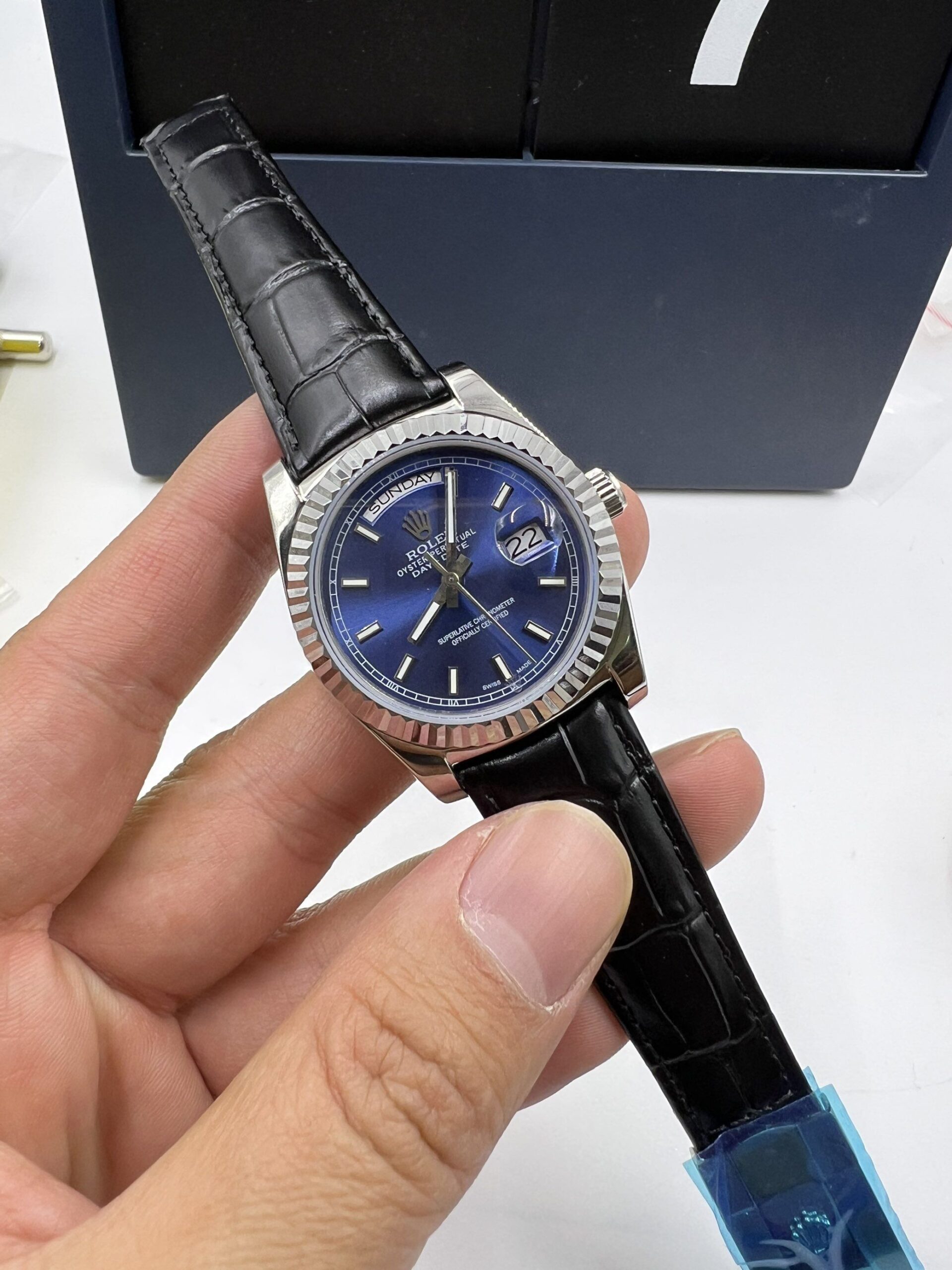 Replica Rolex Day-Date Blue Dial 36MM Watch New25020