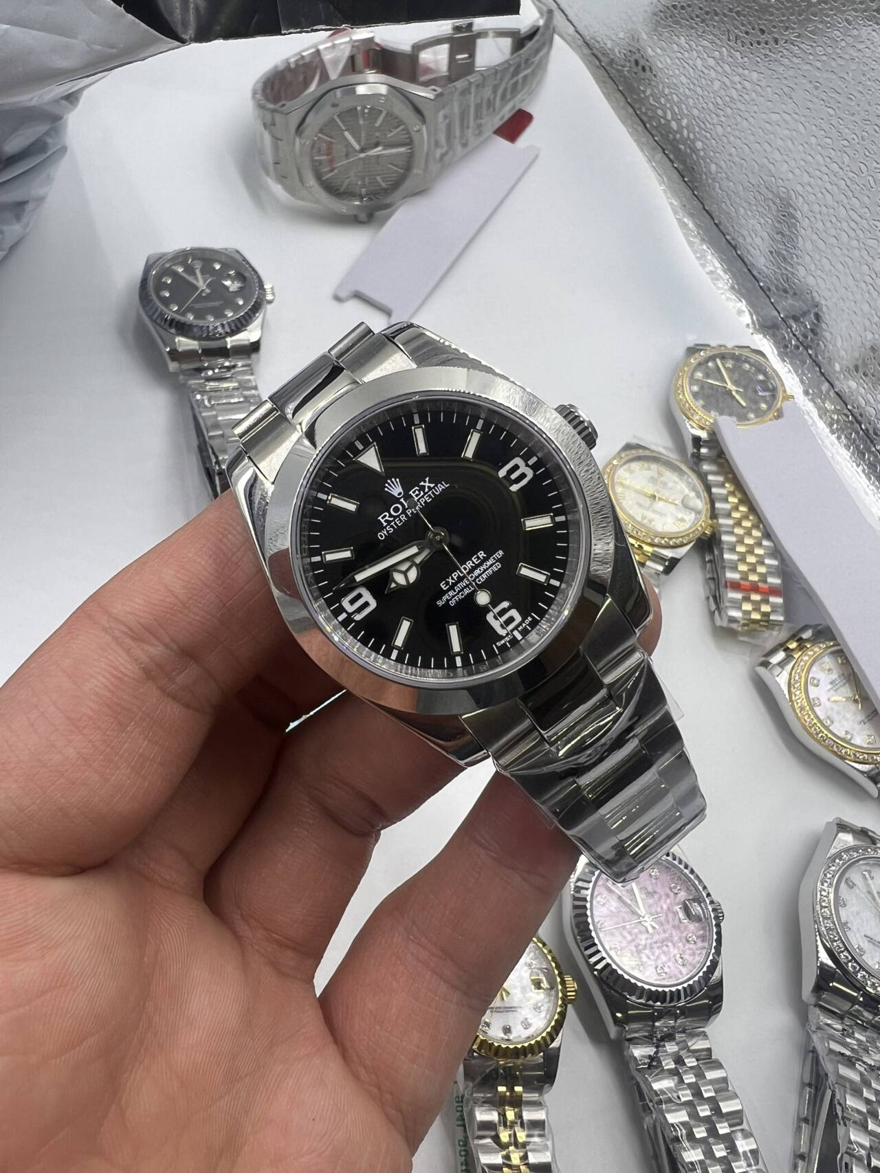 Replica Rolex Explorer Black Dial 36MM Stainless Steel Watch New25015