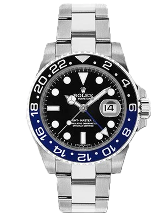 Replica Rolex GMT-Master II “Batman” Steel Black Dial Oyster Bracelet 116710BLNR