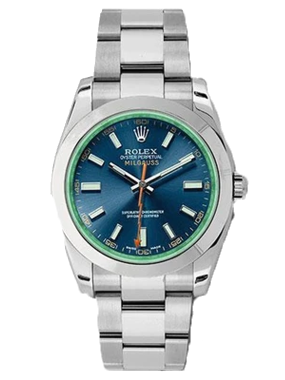 Replica Rolex Milgauss Watch 116400GV blo / Complete Box & Papers