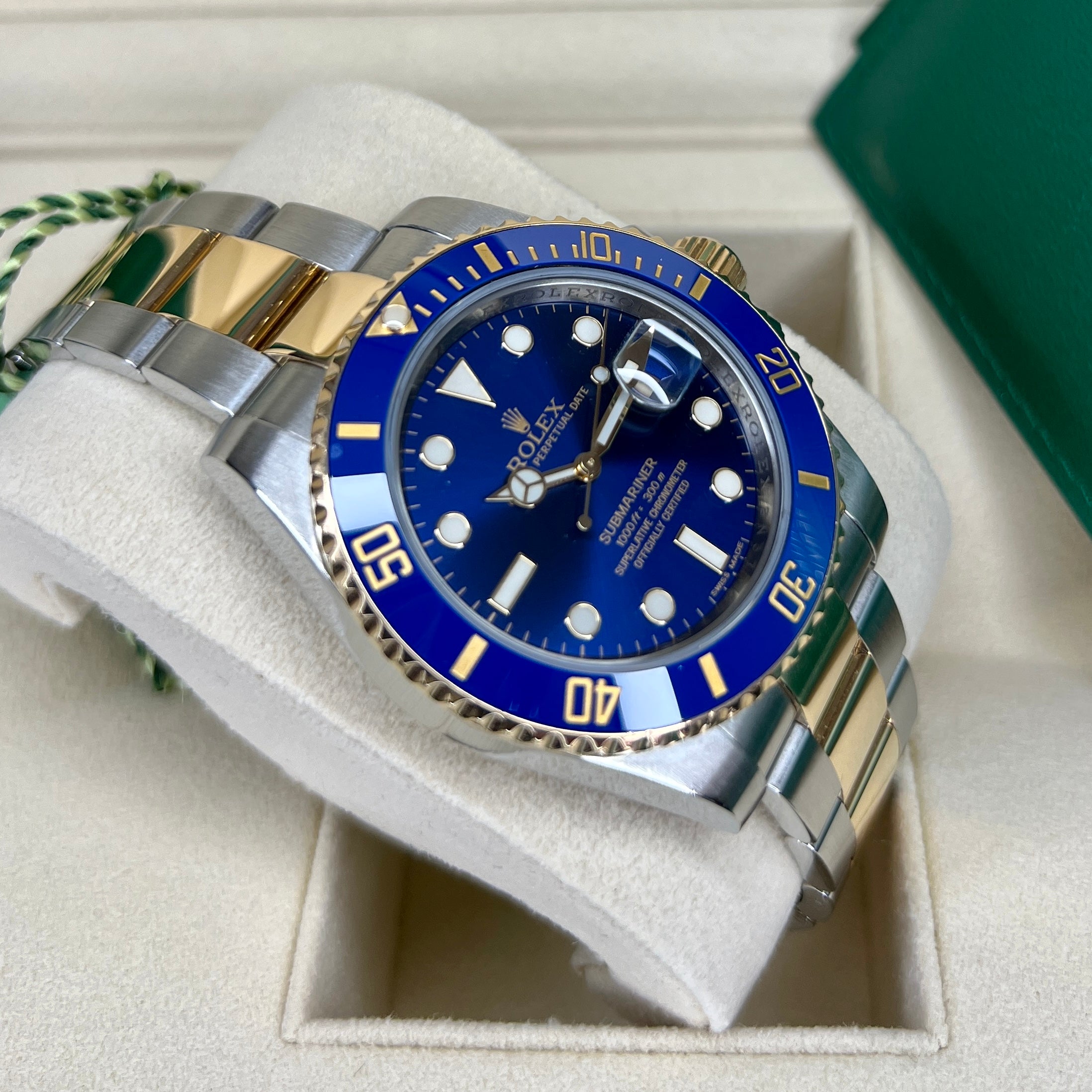 Replica Rolex Oyster Submariner 40 Watch 116613LB - Box & Papers / Unworn