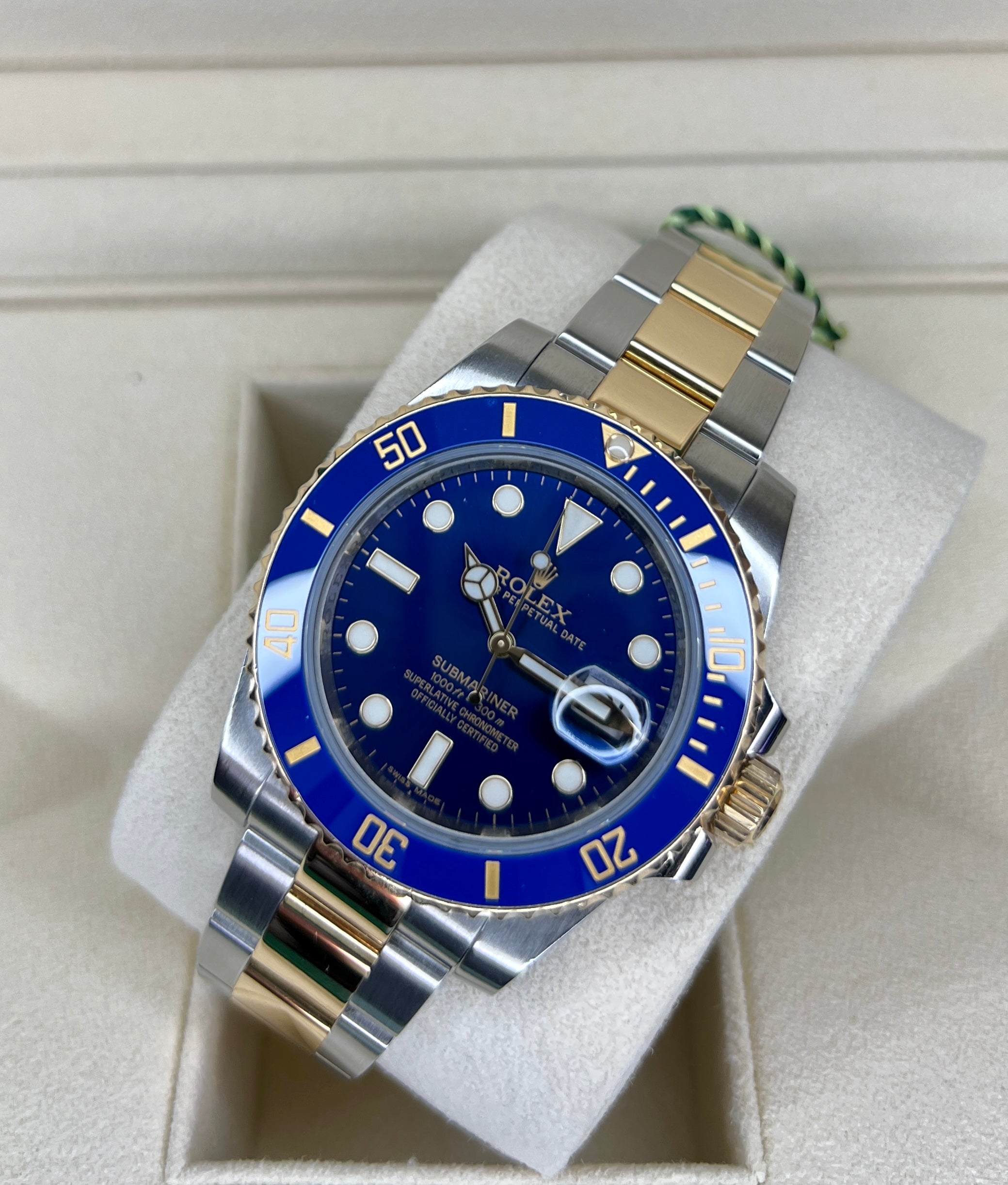 Replica Rolex Oyster Submariner 40 Watch 116613LB - Box & Papers / Unworn