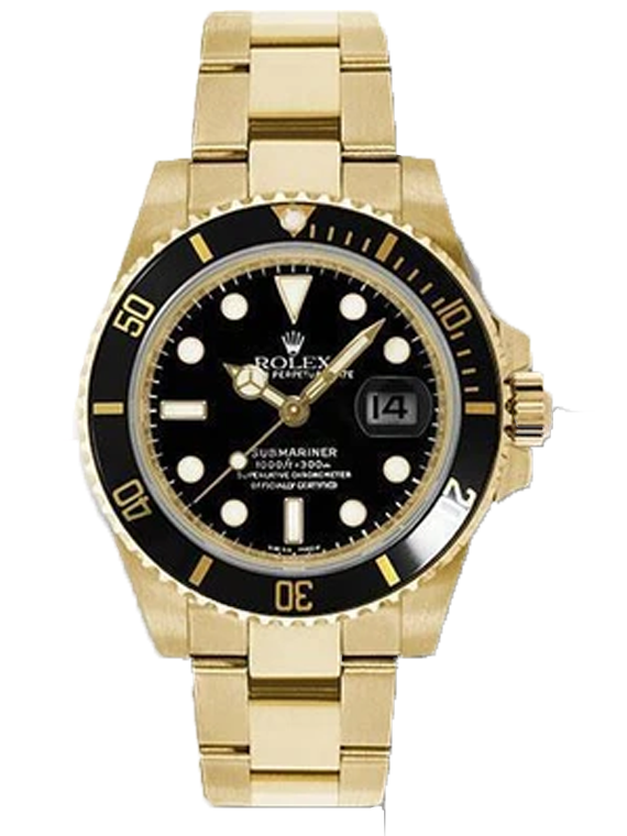 Replica Rolex Oyster Submariner 40 Watch 116618 bk / Complete Set Box & Papers