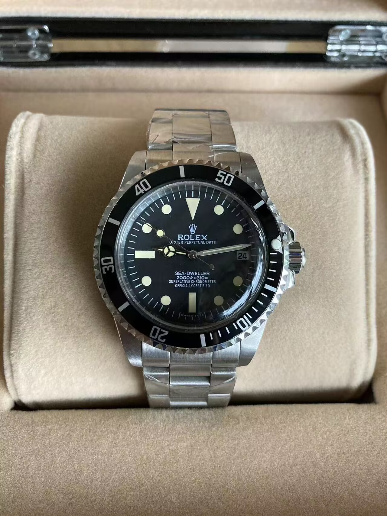 Replica Rolex Sea Dweller Black Dial Vintage Watch New25027