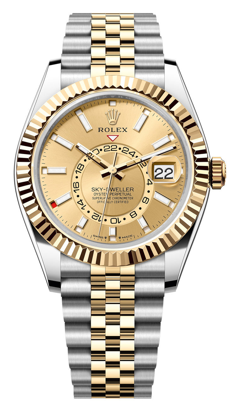 Replica Rolex Sky-Dweller 326933 Champagne Dial