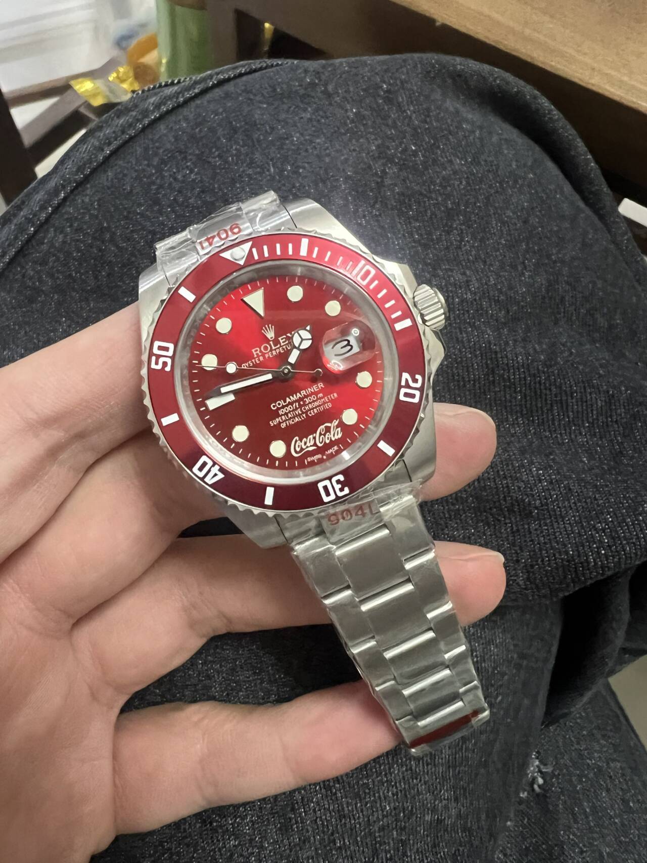 Replica Rolex Submariner Cocacola Red Dial 40mm Watch New25029