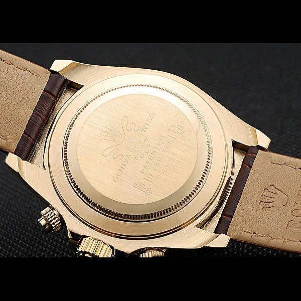 Rolex Cosmograph Daytona Gold Case White Dial Brown Leather Bracelet new60521
