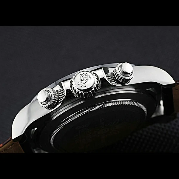 Rolex Cosmograph Daytona Stainless Steel Case Grey Racing Dial Leather Bracelet new60520