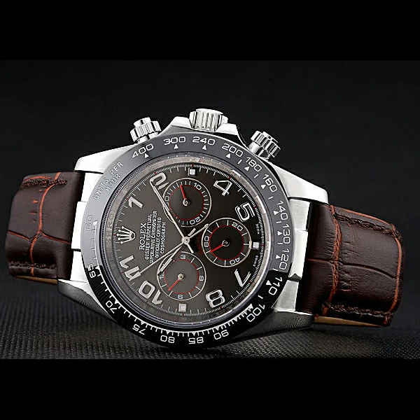 Rolex Cosmograph Daytona Stainless Steel Case Grey Racing Dial Leather Bracelet new60520