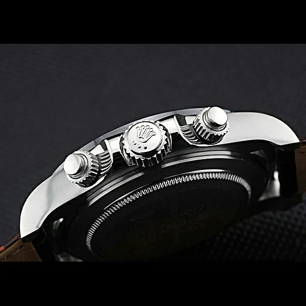 Rolex Cosmograph Daytona Stainless Steel Case White Dial Brown Leather Bracelet new60519