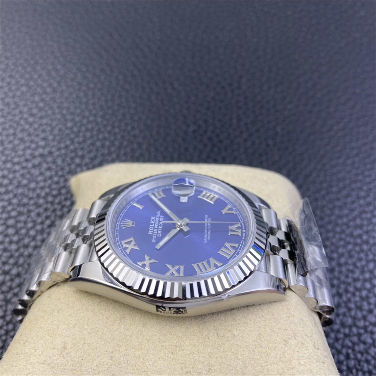 Rolex Datejust 41 Blue Roman Dial – Jubilee Replica Watch