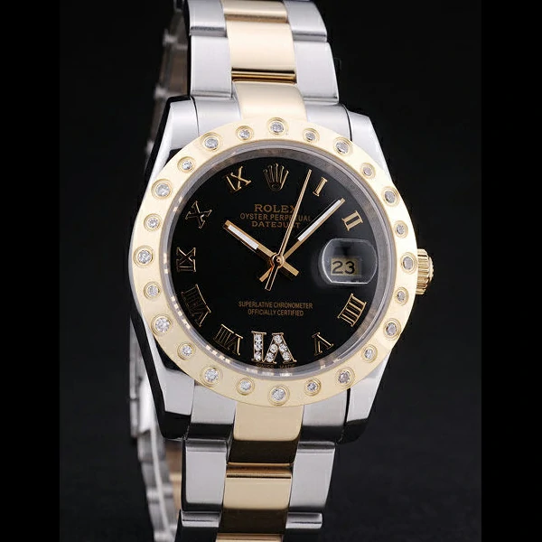 Rolex Datejust Diamond Bezel Black Dial new58644