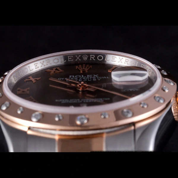 Rolex Datejust Diamond Bezel Brown Dial new58646