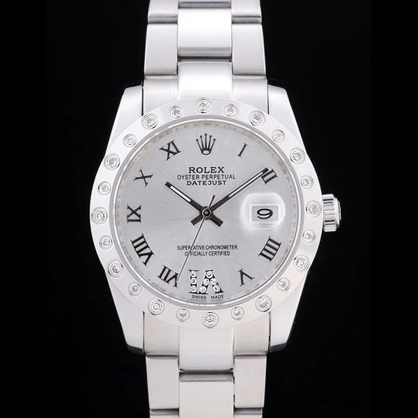 Rolex Datejust Diamond Bezel Silver Dial new58649