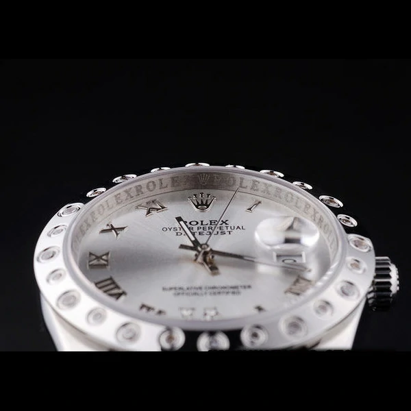 Rolex Datejust Diamond Bezel Silver Dial new58649