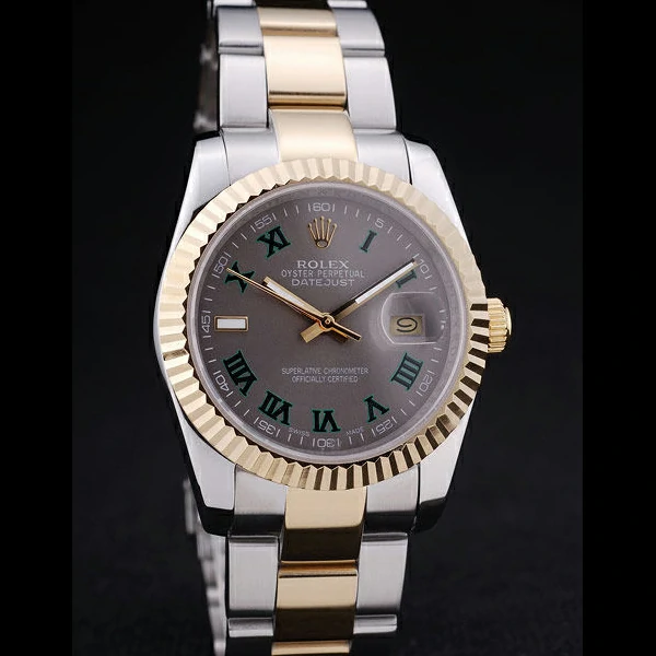 Rolex Datejust Grey Dial Ribbed Bezel new58641