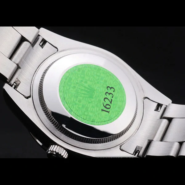 Rolex Datejust Polished Silver Bezel Black Dial new58648