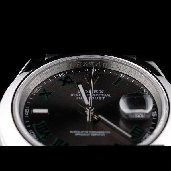 Rolex DateJust Polished Stainless Steel Bezel Grey Dial new58946