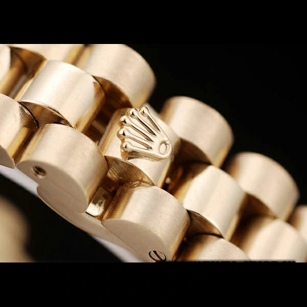Rolex DateJust Ribbed Pattern Gold Bezel Gold Dial new58687