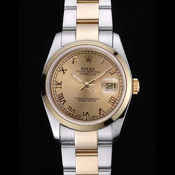 Rolex Datejust Stainless Steel And Gold Case Gold Dial new60161