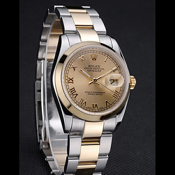 Rolex Datejust Stainless Steel And Gold Case Gold Dial new60161