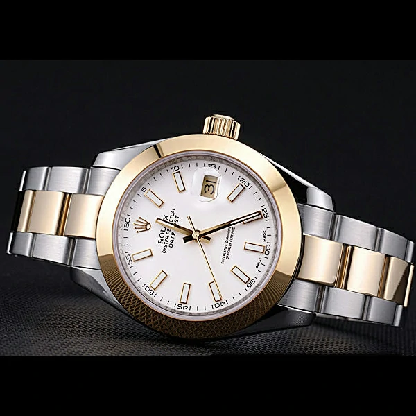Rolex Datejust Stainless Steel And Gold Case White Dial new60163