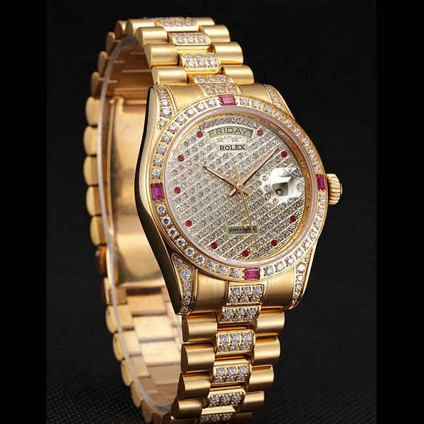Rolex Day Date Diamonds Yellow Gold new59809