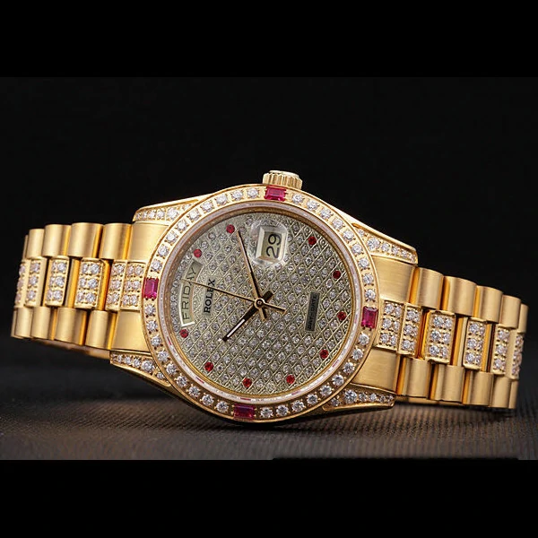 Rolex Day Date Diamonds Yellow Gold new59809